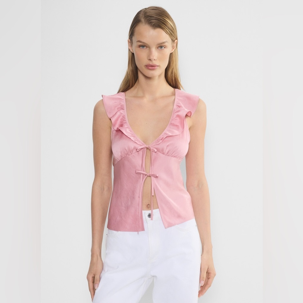 Aritzia Wilfred Tonka Satin Blouse
